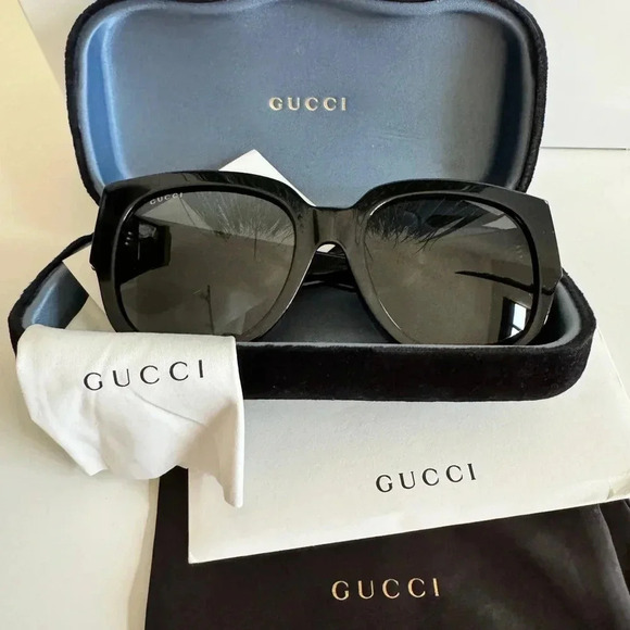 Pre-owned Gucci sunglasses large black 💞 - Picture 5 of 13